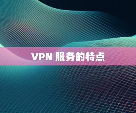 VPN 服务的特点 VPN 服务的特点