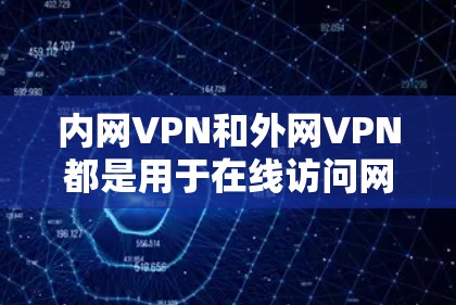 内网VPN和外网VPN都是用于在线访问网络内容的软件,但它们的使用场景和特点有所不同。以下是对这两种VPN的详细介绍 内网VPN和外网VPN都是用于在线访问网络内容的软件,但它们的使用场景和特点有所不同。以下是对这两种VPN的详细介绍