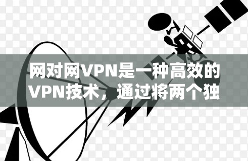 网对网VPN是一种高效的VPN技术,通过将两个独立的服务器连接起来,提供双重安全性。以下是其详细介绍 网对网VPN是一种高效的VPN技术,通过将两个独立的服务器连接起来,提供双重安全性。以下是其详细介绍