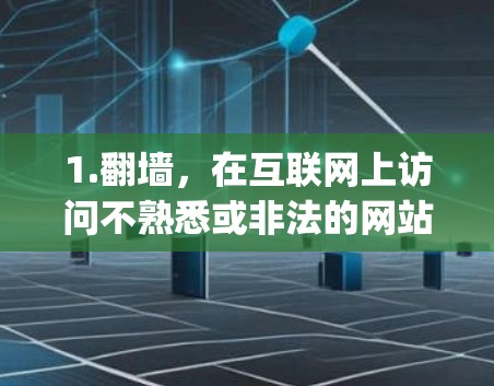 1.翻墙，在互联网上访问不熟悉或非法的网站，通常涉及翻墙（Browsing on Unfamiliar or Illegal Websites）