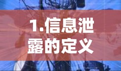 1.信息泄露的定义 1.信息泄露的定义